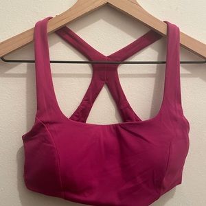 Lululemon SmoothCover Yoga Bra Size 6 in Magenta